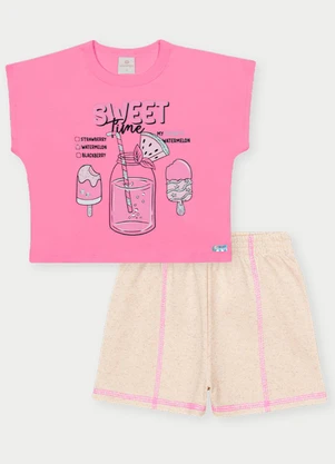 Abrange - Conjunto Menina Sweet Rosa - ABRANGE