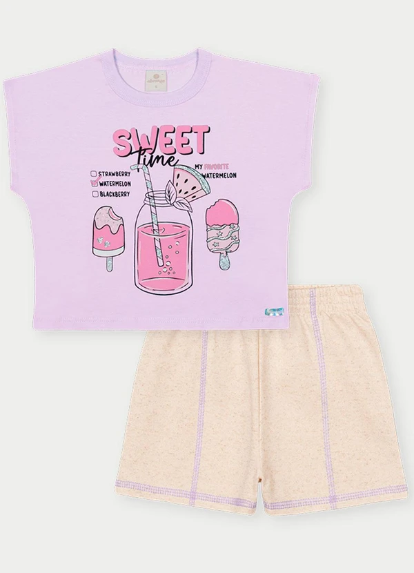 Abrange - Conjunto Menina Sweet Roxo