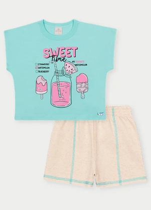 Abrange - Conjunto Menina Sweet Verde - ABRANGE