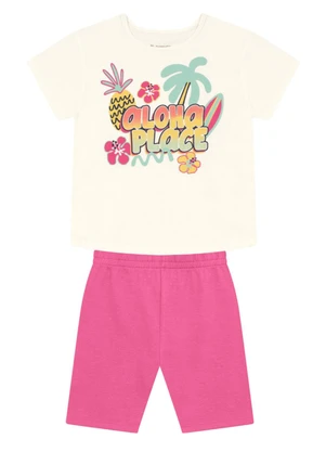 Brandili - Conjunto Menina Tropical com Glitter Natural - BRANDILI