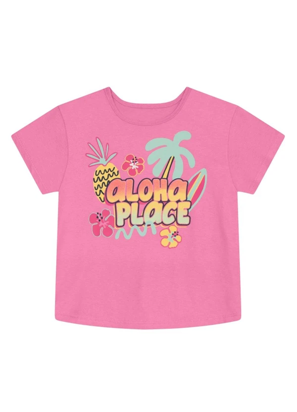Brandili - Conjunto Menina Tropical com Glitter Rosa 2