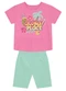 Brandili - Conjunto Menina Tropical com Glitter Rosa - variação: Rosa