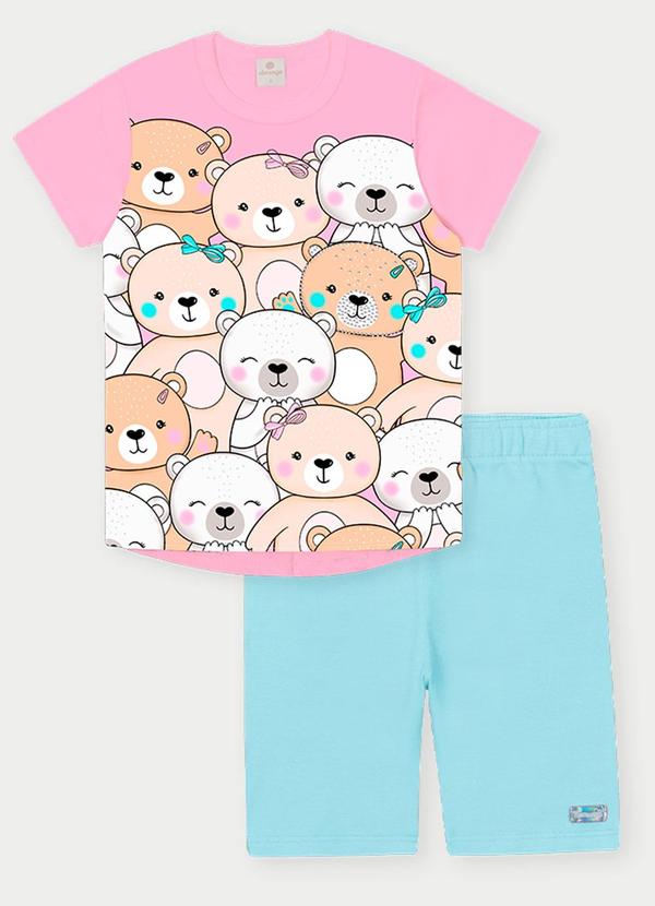 Abrange - Conjunto Menina Ursinhas Rosa