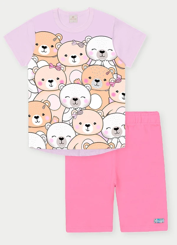Abrange - Conjunto Menina Ursinhas Roxo