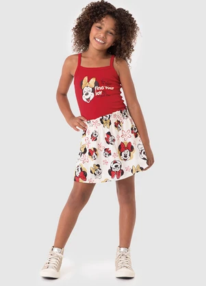 Malwee Kids - Conjunto Minnie Mouse® Evasê Vermelho - MALWEE KIDS