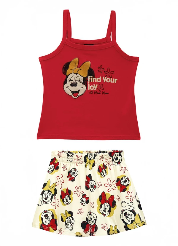 Malwee Kids - Conjunto Minnie Mouse® Evasê Vermelho 2