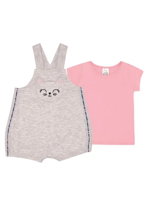 Pulla Bulla - Conjunto Moletinho Menina Cinza - PULLA BULLA
