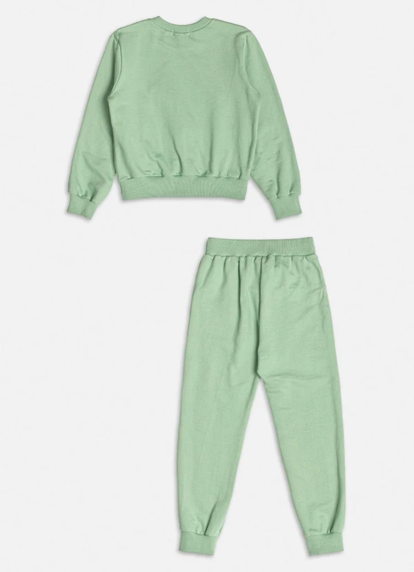 Momi - Conjunto Moletom de Dog com Laço Verde 2