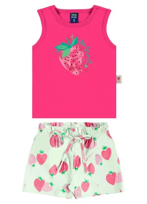 Bee Loop - Conjunto Morangos Menina Rosa - BEE LOOP