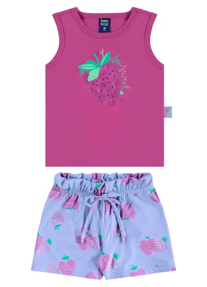 Bee Loop - Conjunto Morangos Menina Roxo - BEE LOOP