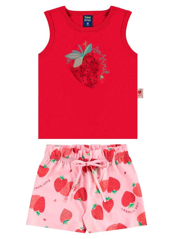Bee Loop - Conjunto Morangos Menina Vermelho 2