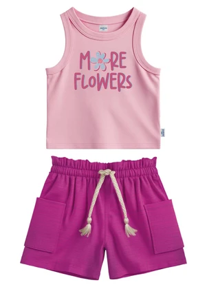 Malwee Kids - Conjunto More Flowers Rosa Claro - MALWEE KIDS