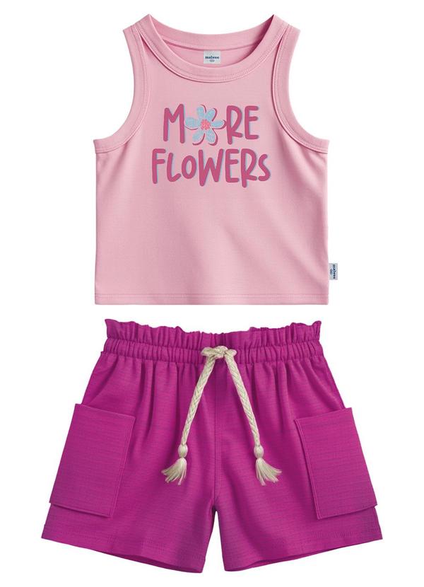 Malwee Kids - Conjunto More Flowers Rosa Claro