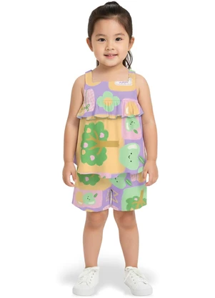 Malwee Kids - Conjunto Mosaico Macieira Lavanda - MALWEE KIDS
