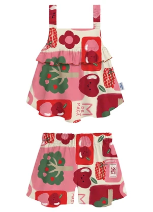 Malwee Kids - Conjunto Mosaico Macieira Vermelho - MALWEE KIDS