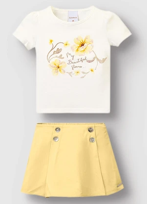 Carinhoso - Conjunto My Beautiful Flower Off White - CARINHOSO