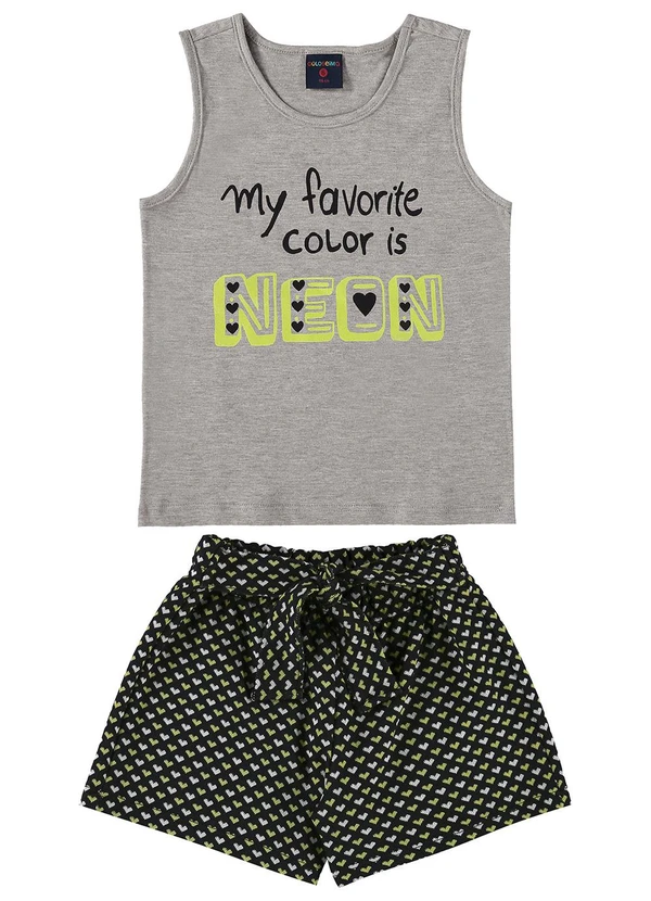 Guloseima - Conjunto My Favorite Color Is Neon Cinza