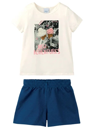 Malwee Kids - Conjunto New Adventures Moletinho Off White - MALWEE KIDS