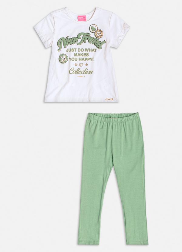 Momi - Conjunto New Trend com Legging Básica Branco
