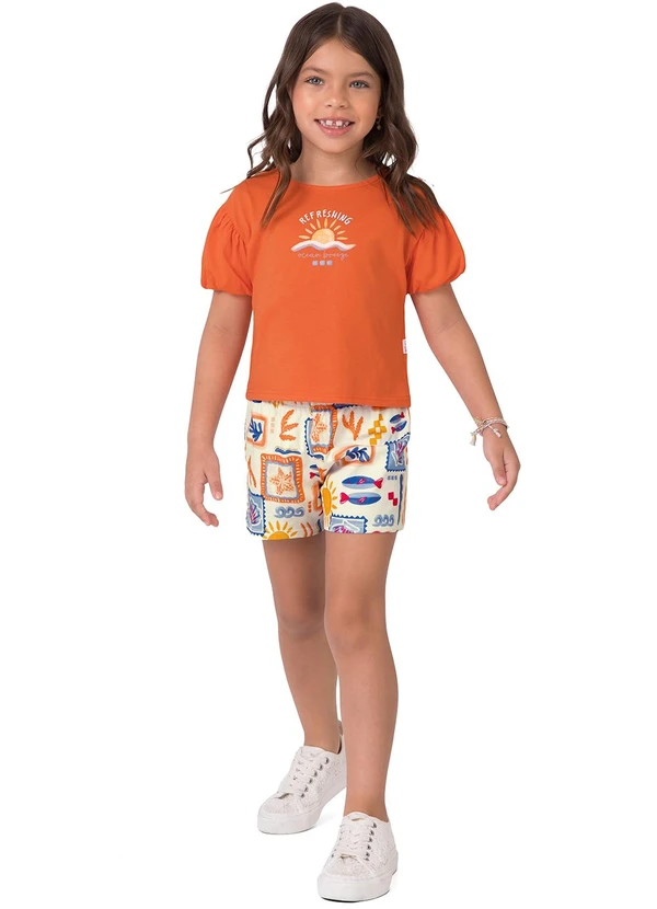 Malwee Kids - Conjunto Ocean Breeze Laranja
