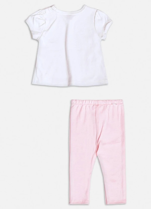 Momi - Conjunto Off Manga Curta de Ursinho Branco 2