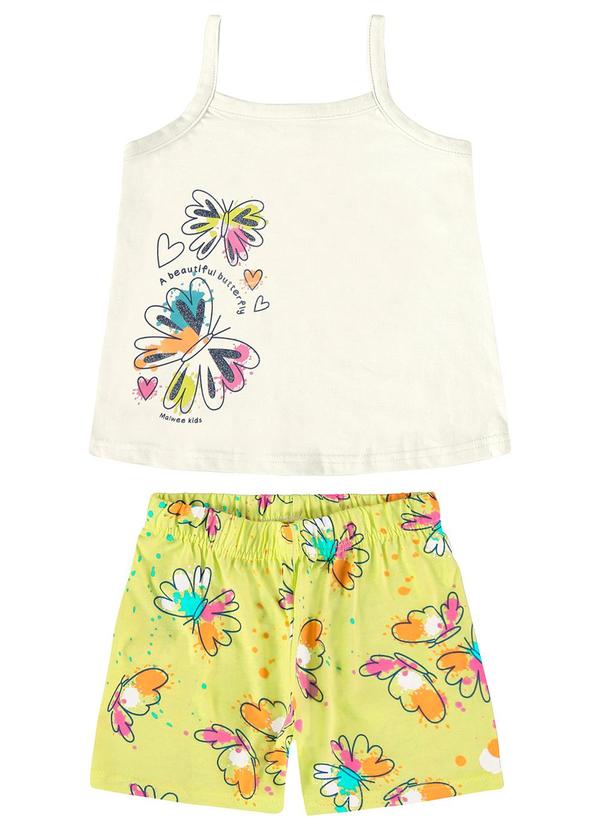 Malwee Kids - Conjunto Off White Borboletas Menina