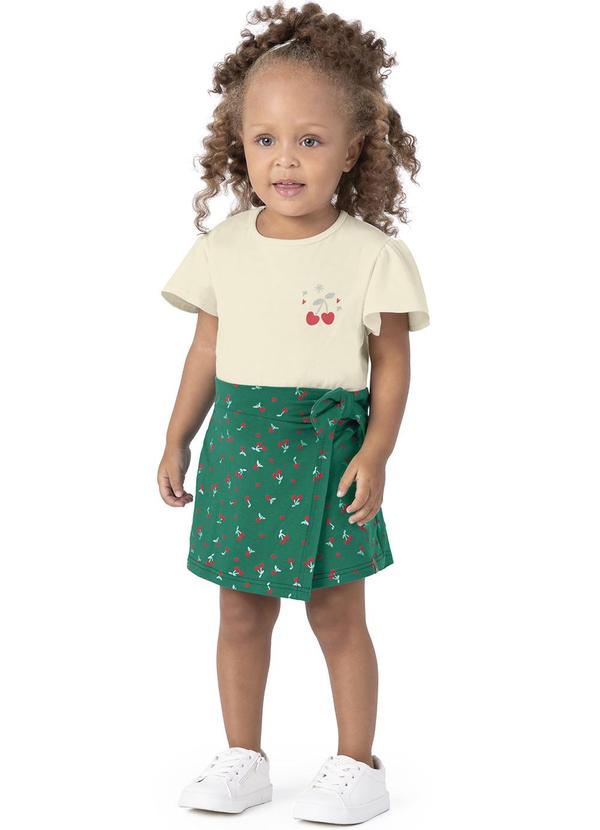 Malwee Kids - Conjunto Off White Cerejinhas Menina