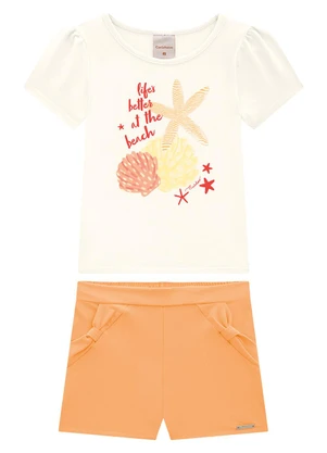 Carinhoso - Conjunto Off White Comfort Menina - CARINHOSO