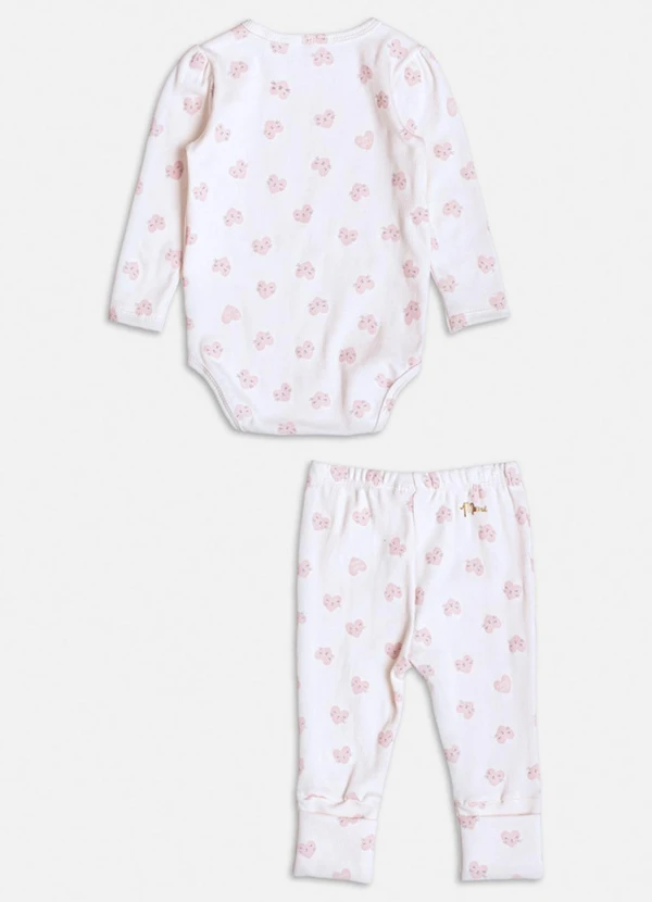 Momi - Conjunto Off White de Corações Branco 2