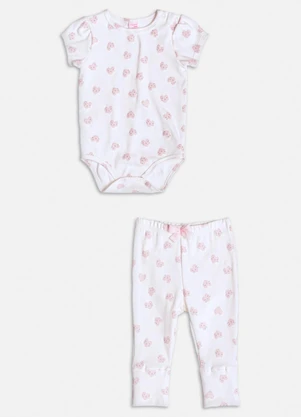 Momi - Conjunto Off White de Corações Branco - MOMI