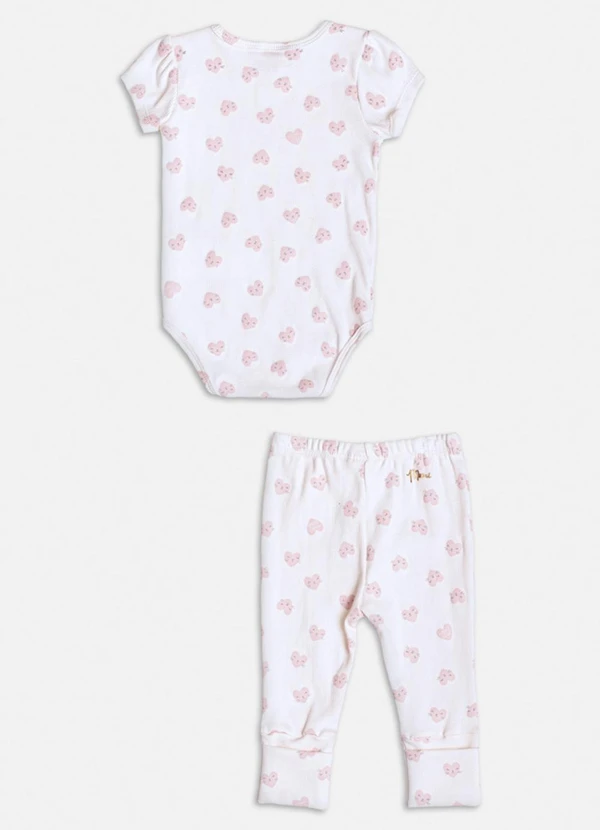 Momi - Conjunto Off White de Corações Branco 2