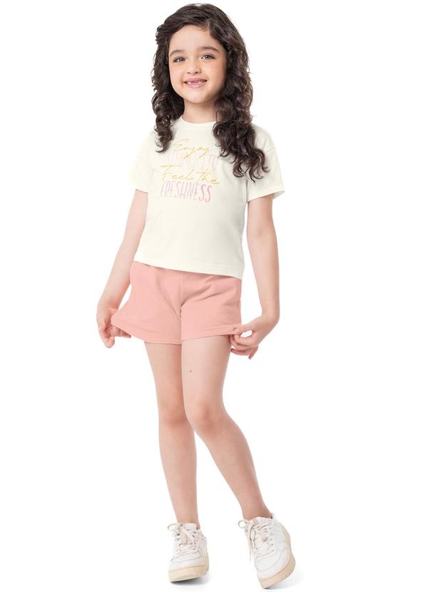 Carinhoso - Conjunto Off White Enjoy Simplicity Menina