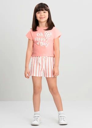 Conjunto Oh Happy Day Infantil Quimby Rosa - QUIMBY