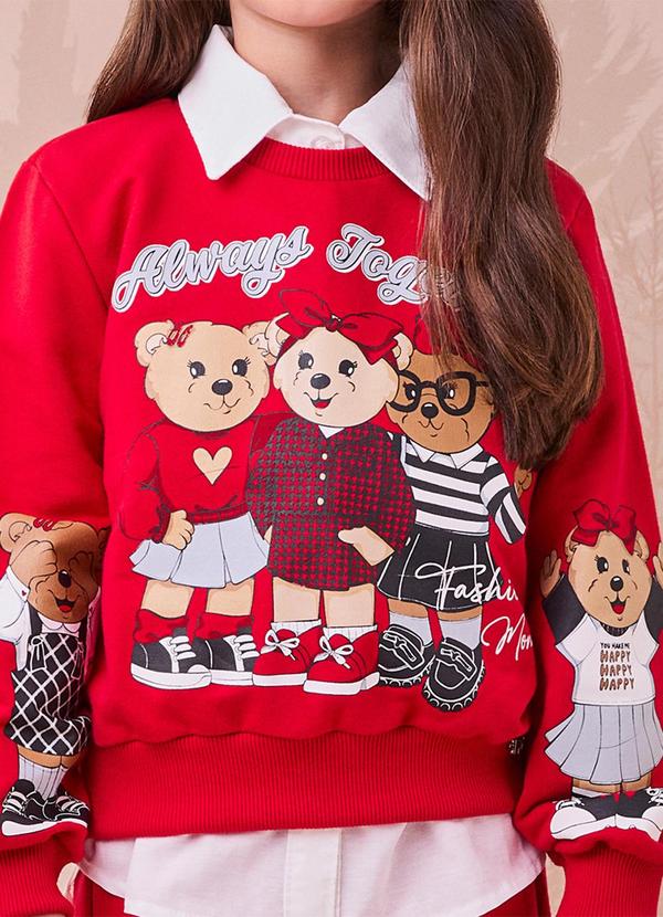 Momi - Conjunto Pantalona com Estampa de Urso Vermelho 3