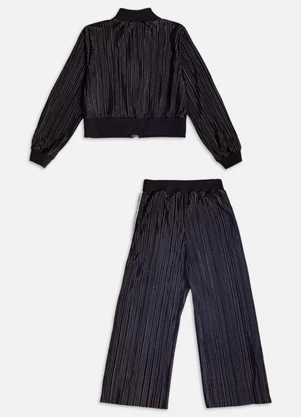 Momi - Conjunto Pantalona Plissado com Cadarço Preto - MOMI