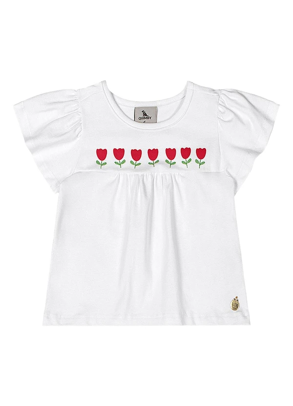 Quimby - Conjunto para Bebê com Blusa e Short Branco 2