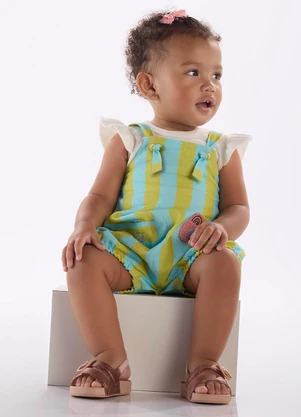 Conjunto para Bebê Menina Três e Já Branco - TRÊS E JÁ