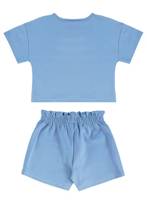 Guloseima - Conjunto para Menina em Molecotton Azul - GULOSEIMA