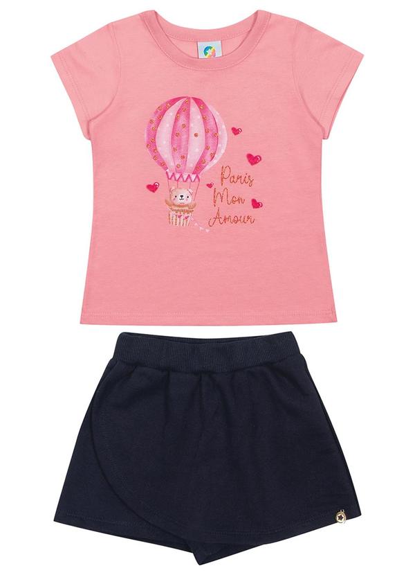 Alenice - Conjunto Paris Mon Amour Meninas Rosa