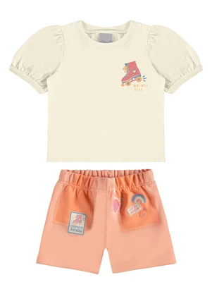 Malwee Kids - Conjunto Patins Divertidos Off White - MALWEE KIDS