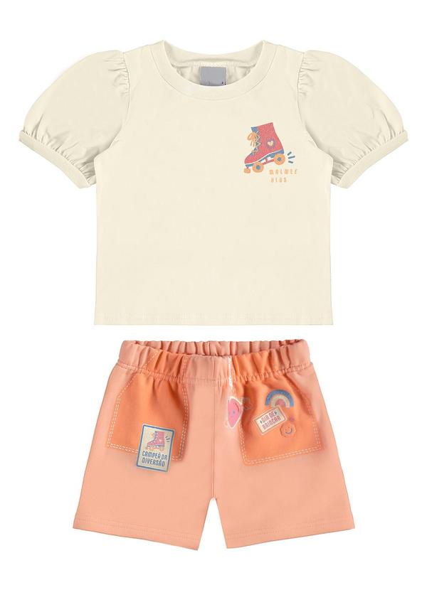 Malwee Kids - Conjunto Patins Divertidos Off White