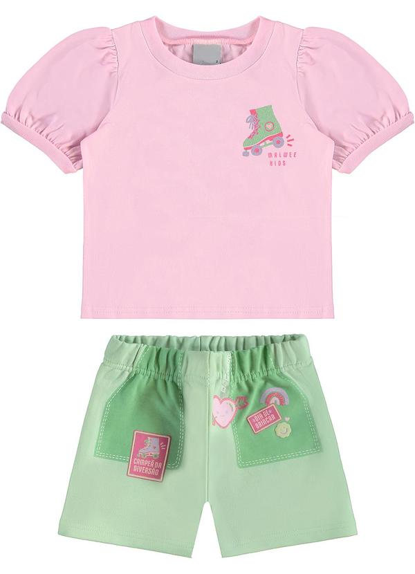 Malwee Kids - Conjunto Patins Divertidos Rosa Claro 2