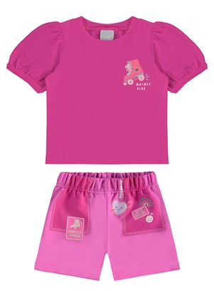 Malwee Kids - Conjunto Patins Divertidos Rosa Escuro - MALWEE KIDS