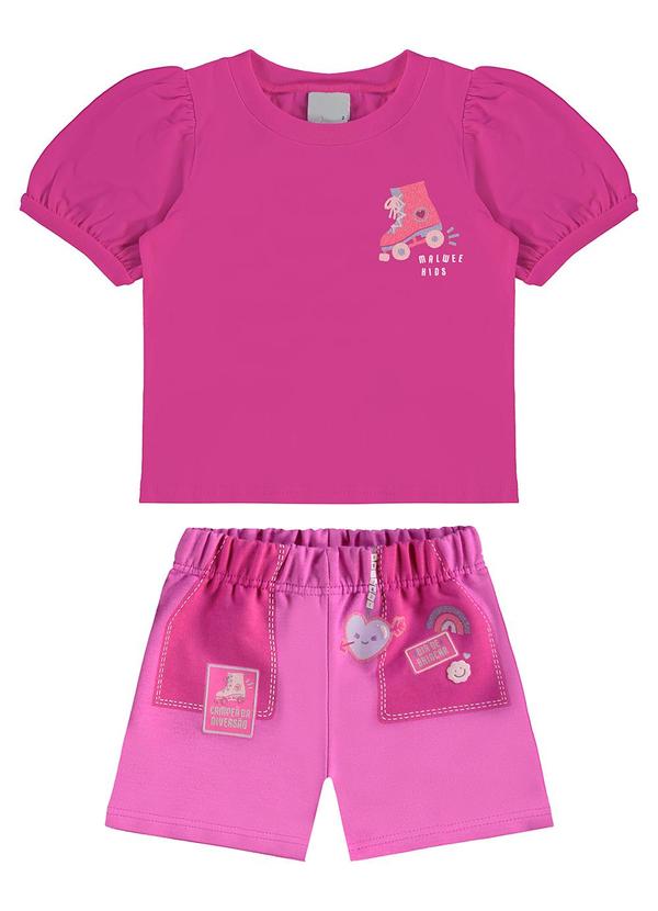 Malwee Kids - Conjunto Patins Divertidos Rosa Escuro