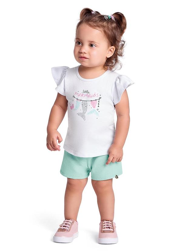 Alenice - Conjunto Pequenas Sereias Meninas Branco