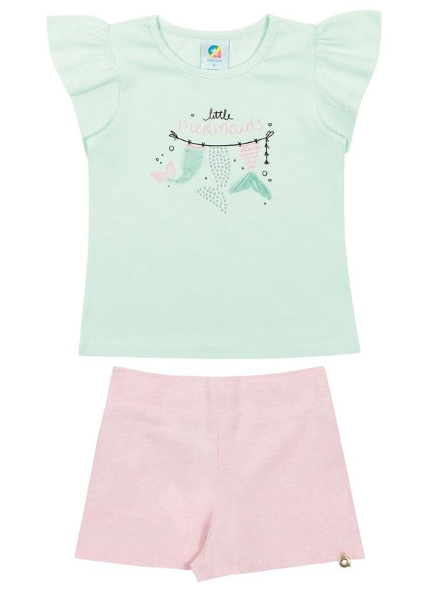 Alenice - Conjunto Pequenas Sereias Meninas Verde 1