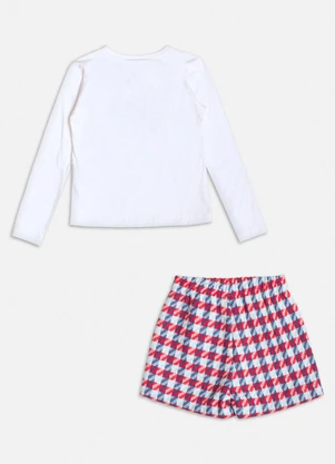 Momi - Conjunto Pied de Coq com Strass Branco - MOMI