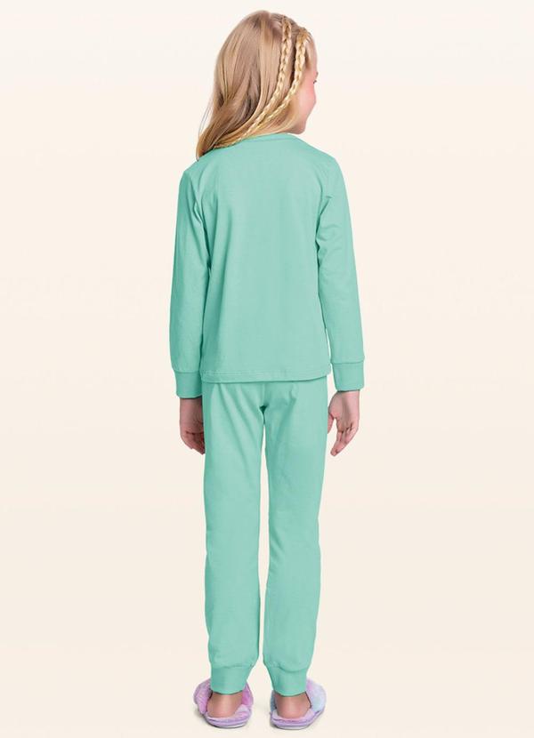 Fakini Kids - Conjunto Pijama Blusa M/Longa/Calça Verde 2