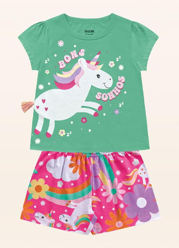 Fakini Kids - Conjunto Pijama Blusa/Short Rosa 3