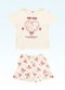 Fakini Kids - Conjunto Pijama Blusa/Shorts Bege - variação: Bege